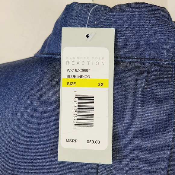 Kenneth Cole Reaction Chambray Tunic Tank - Picture 5 of 8